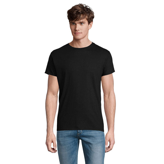 Uniseks T-shirt, biologisch katoen 140 g/m2, diep zwart