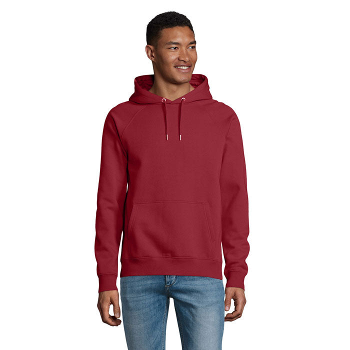 Uniseks hoodie, organisch katoen 280 g/m2, burgundy
