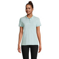 Dames polo, organisch katoen 170 g/m2, arctic blue