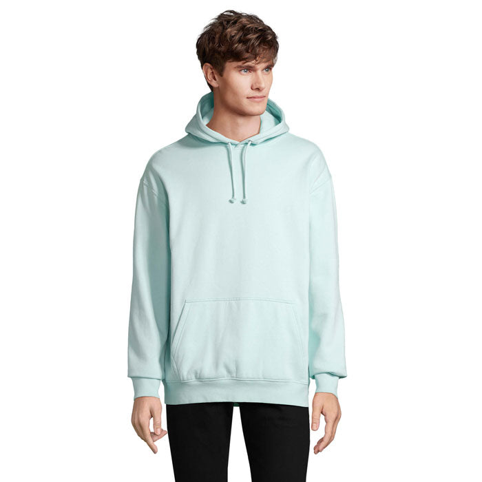 Uniseks hoodie, GRS gerecycled, arctic blue