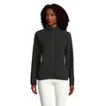 Dames microfleece jack met rits, gerecycled, zwart