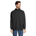 Sweatshirt met kwart-rits en hoge kraag, zwart