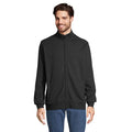 Uniseks sweatshirt met volledige rits, zwart