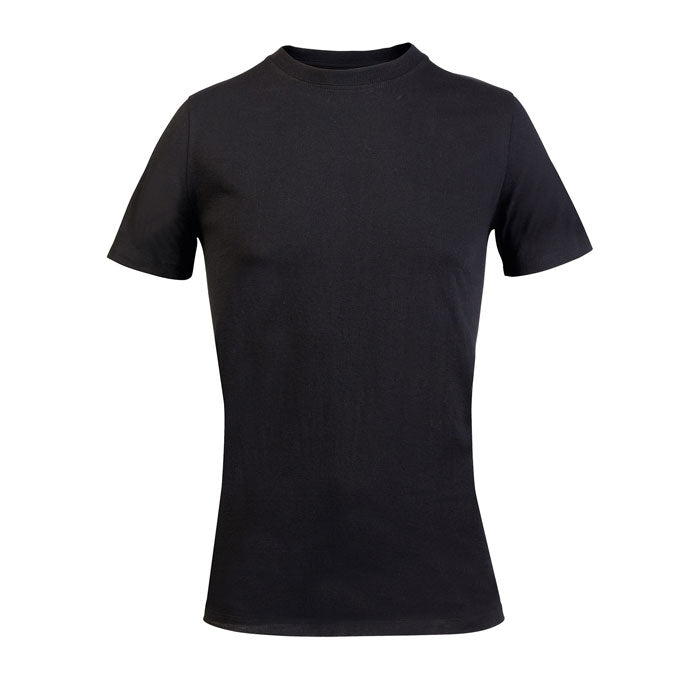 Uniseks T-shirt van gerecycled katoen en polyester, gerecycled zwart