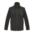 Uniseks microfleece jack met volledige rits, zwart