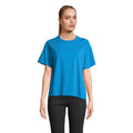 Dames T-shirt, biologisch katoen, aqua