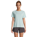 T-shirt dames met raglanmouwen, gerecycled polyester, arctic blue