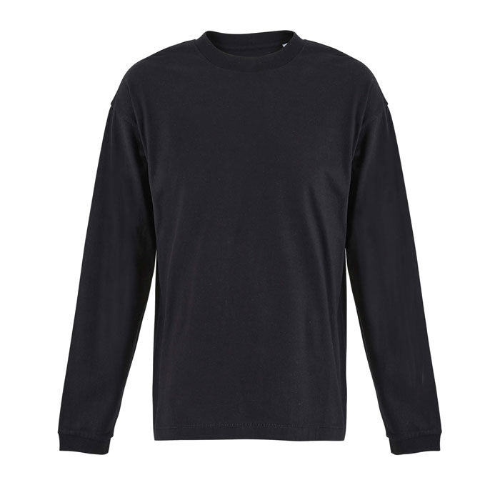 Oversized T-shirt, 50% gerecycled katoen, diep zwart