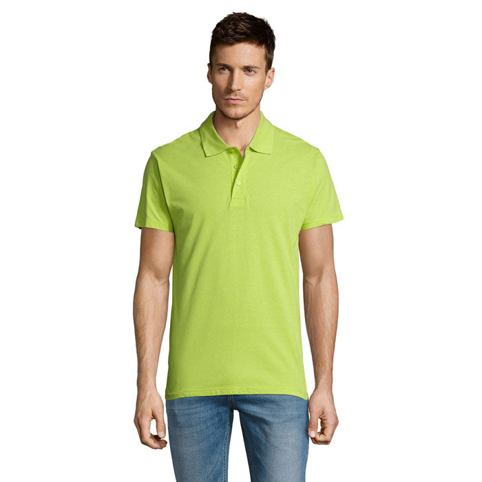 Polo heren, piqué 170 g/m², apple green