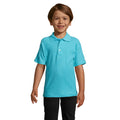 Polo kinderen, piqué 170 g/m², atolblauw