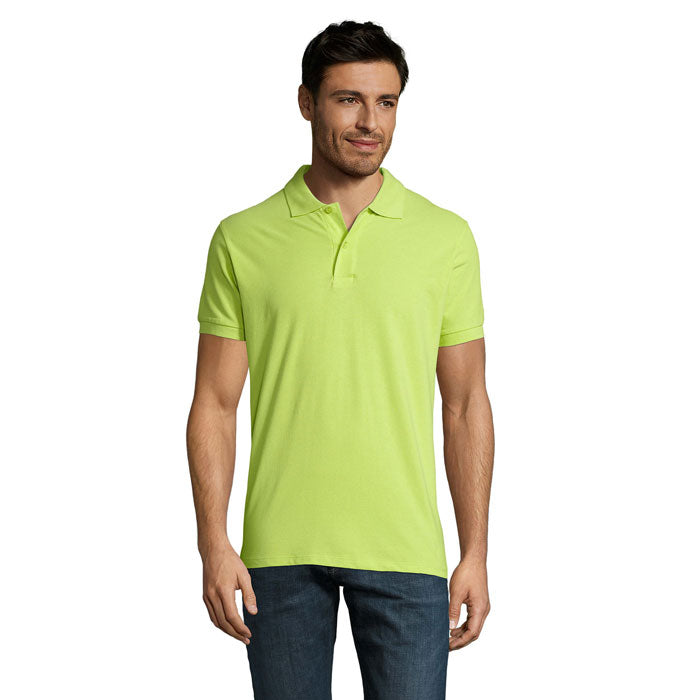 Polo heren, piqué 180 g/m², apple green