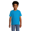 T-shirt kinderen, extra zacht jersey, aqua