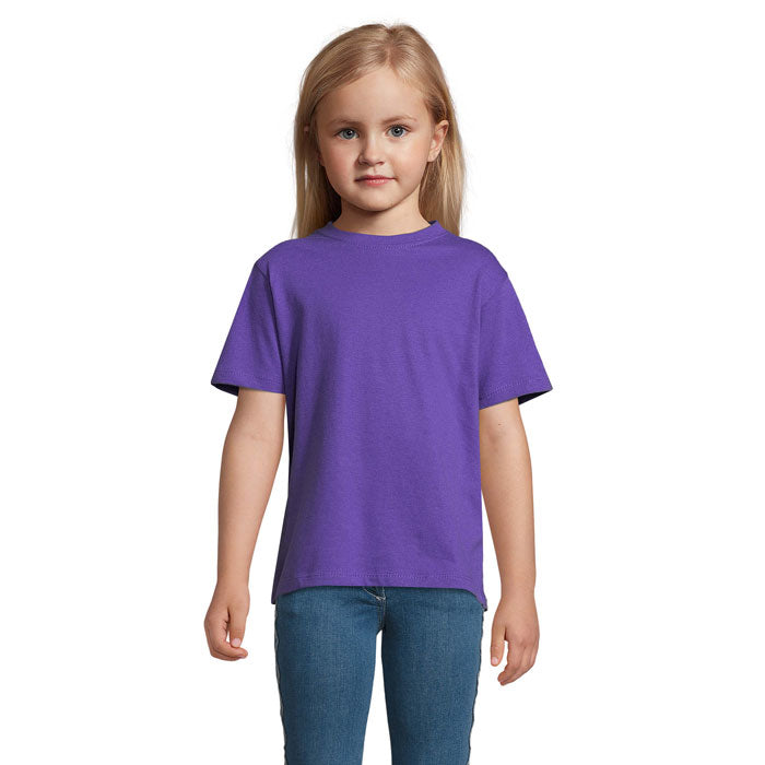 T-shirt kinderen, single jersey 150 g/m², donker paars
