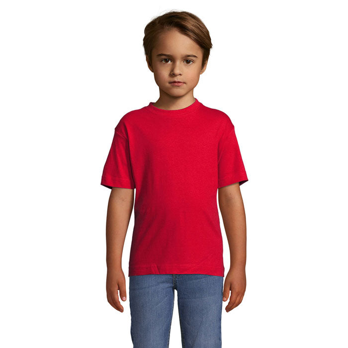 T-shirt kinderen, single jersey 150 g/m², rood