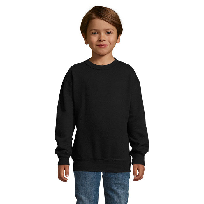 Sweater kinderen, 4 tot 12 jaar, zwart