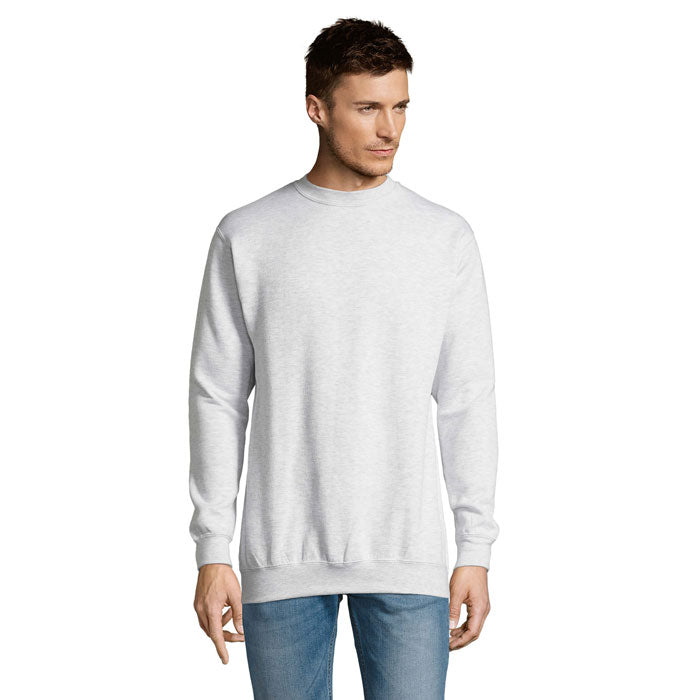 Sweatshirt unisex, brushed fleece, asgrijs