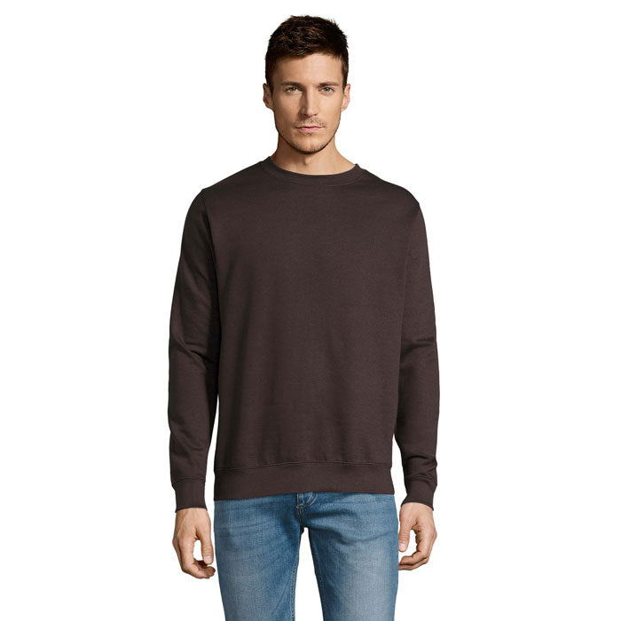 Sweatshirt unisex, brushed fleece, deep charcoal grey