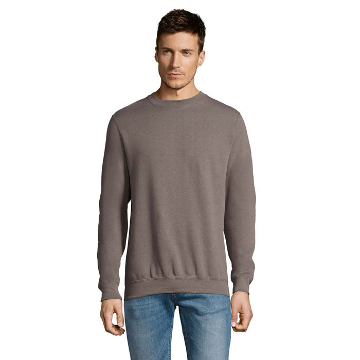 Sweatshirt unisex, brushed fleece, flannel grey