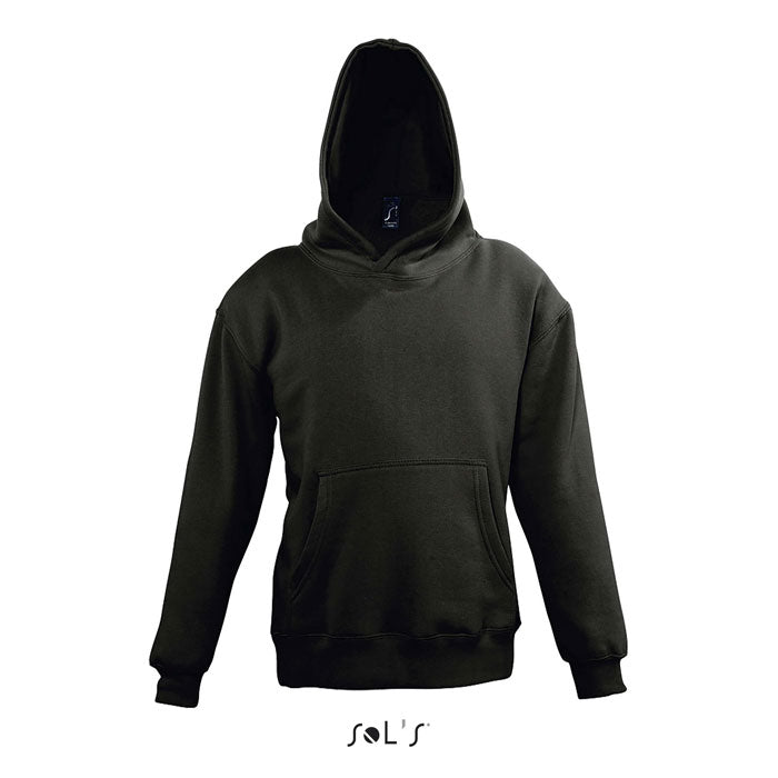 Hoodie kinderen, fleece 280 g/m², zwart