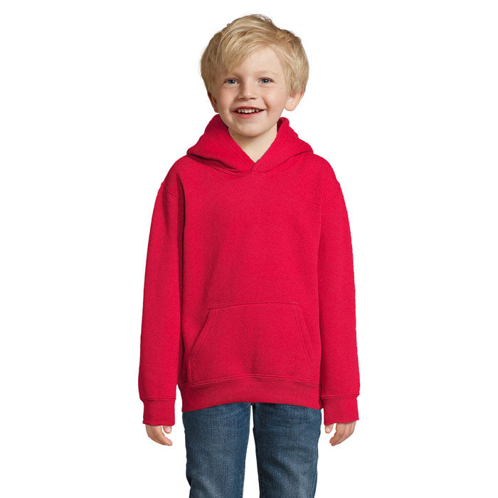 Hoodie kinderen, fleece 280 g/m², rood