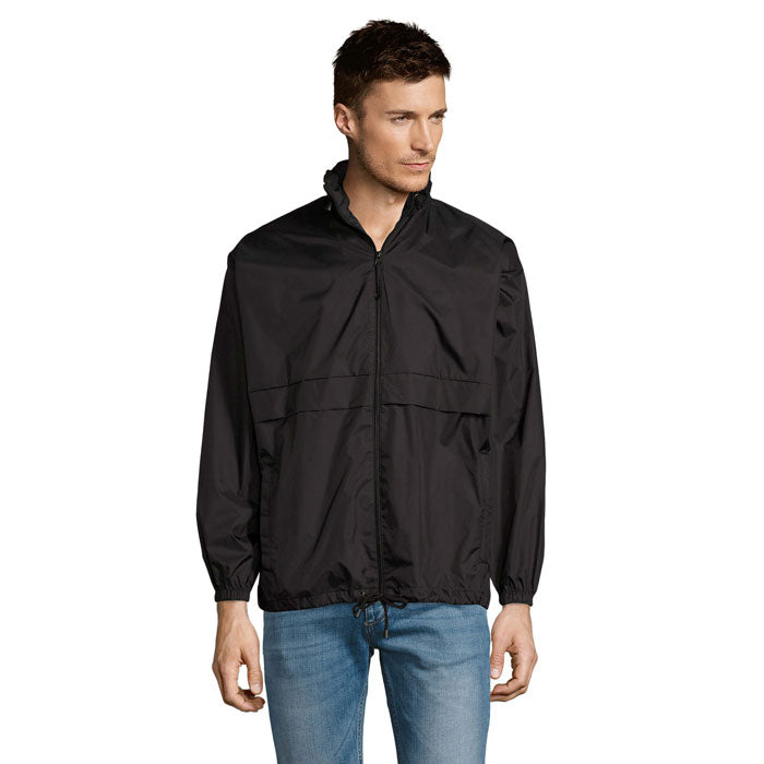 Windbreaker unisex, waterafstotend, zwart