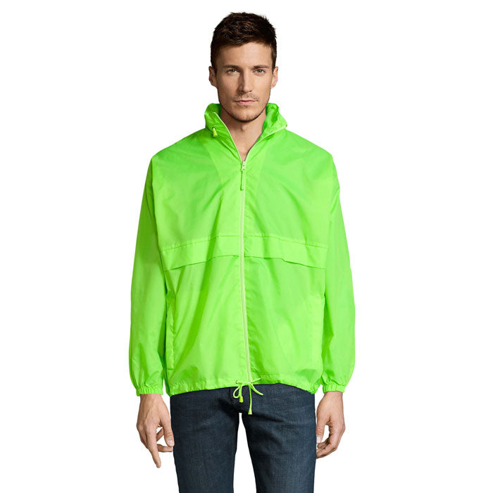 Windbreaker unisex, waterafstotend, neon lime