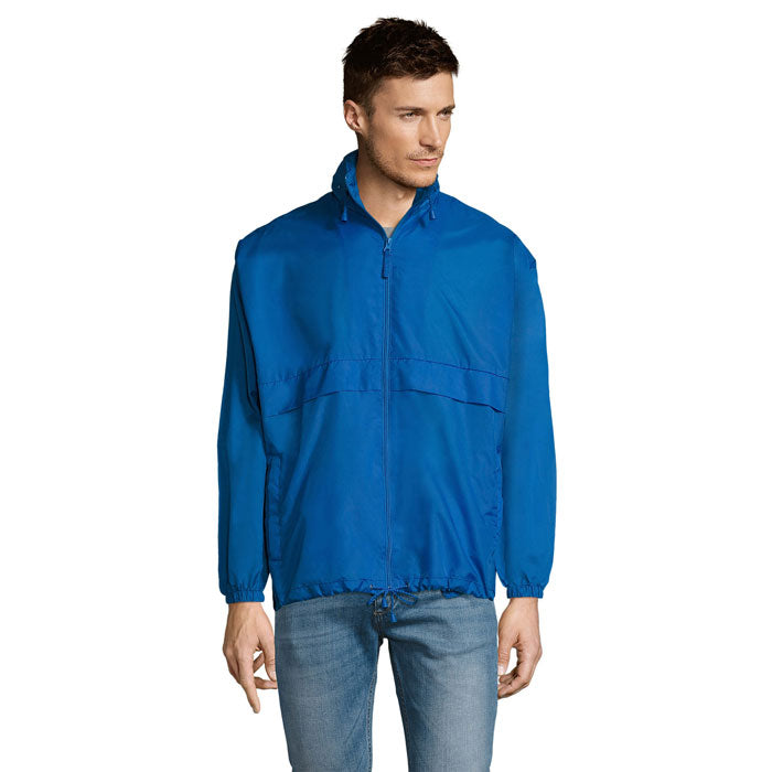 Windbreaker unisex, waterafstotend, koningsblauw