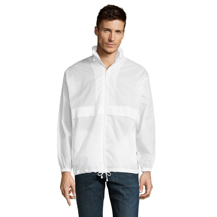 Windbreaker unisex, waterafstotend, wit