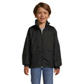 Windbreaker kinderen, waterafstotend, zwart