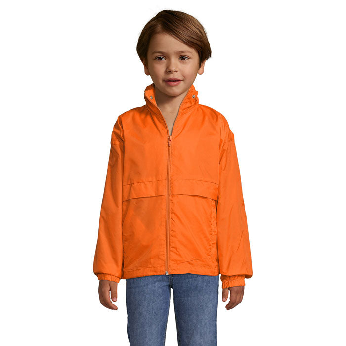 Windbreaker kinderen, waterafstotend, oranje