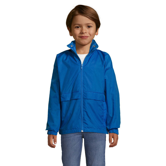 Windbreaker kinderen, waterafstotend, koningsblauw