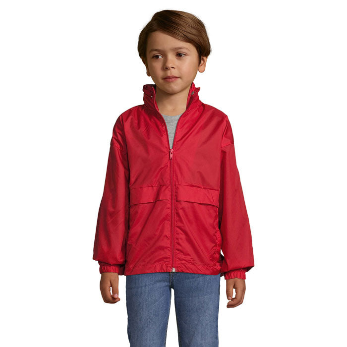 Windbreaker kinderen, waterafstotend, rood