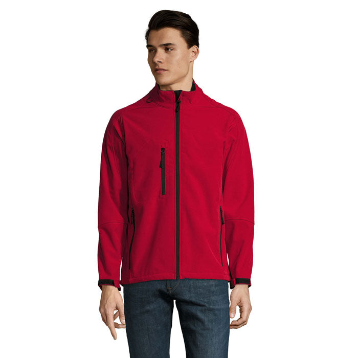 Softshell jas heren, waterdicht membraan, pepper red