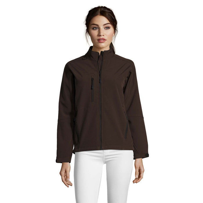 Softshell jas dames, pure chocolade