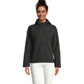 Softshell jas dames met capuchon, zwart
