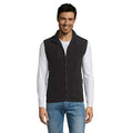 Fleece bodywarmer unisex, mouwloos, zwart