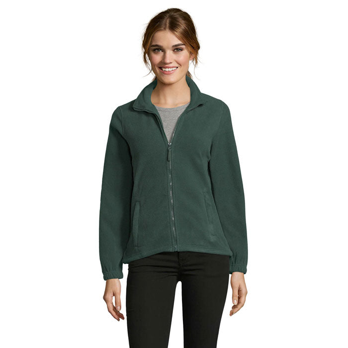 Fleecejack dames met rits, groen