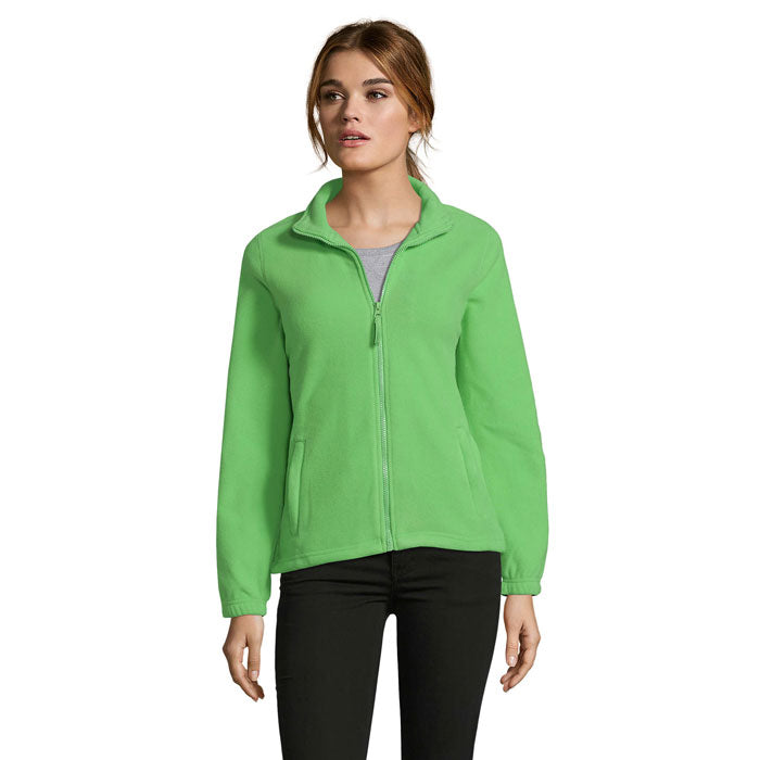 Fleecejack dames met rits, lime