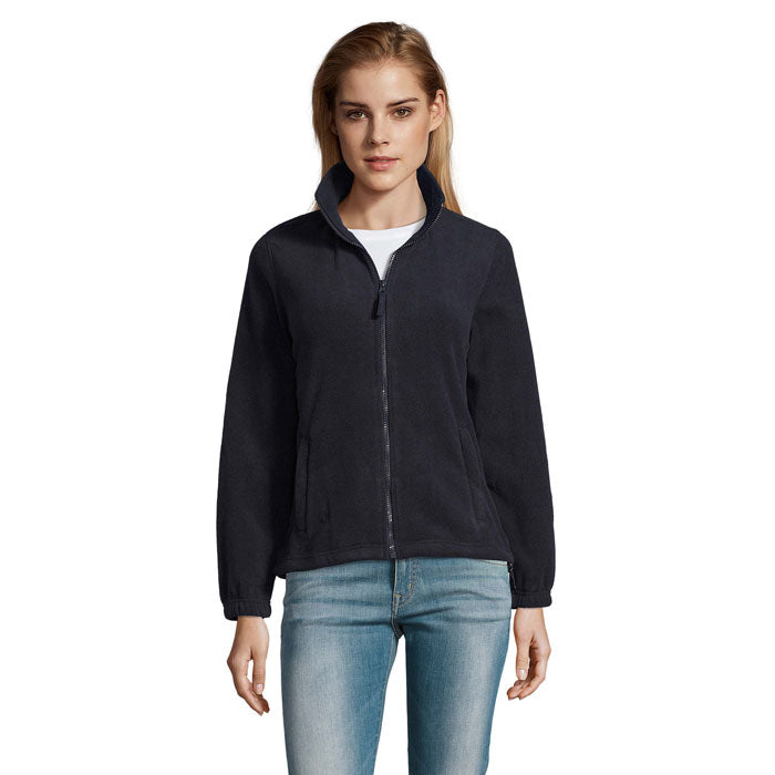 Fleecejack dames met rits, marine
