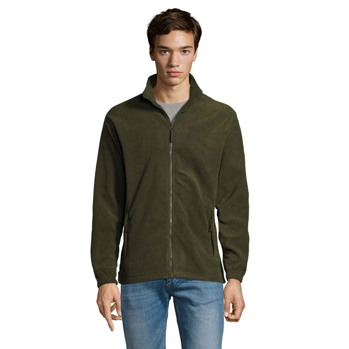 Fleecejack heren met rits, army