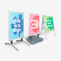 Stoepbord A1 met twee posters