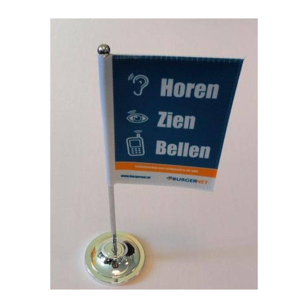 Tafelvlaggetje met houten mastje en voet, foto 3